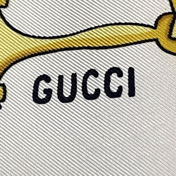 Vintage Gucci Brown and Gold Equestrian Print 35" Square 100 % Silk Scarf - Picture 2 of 8